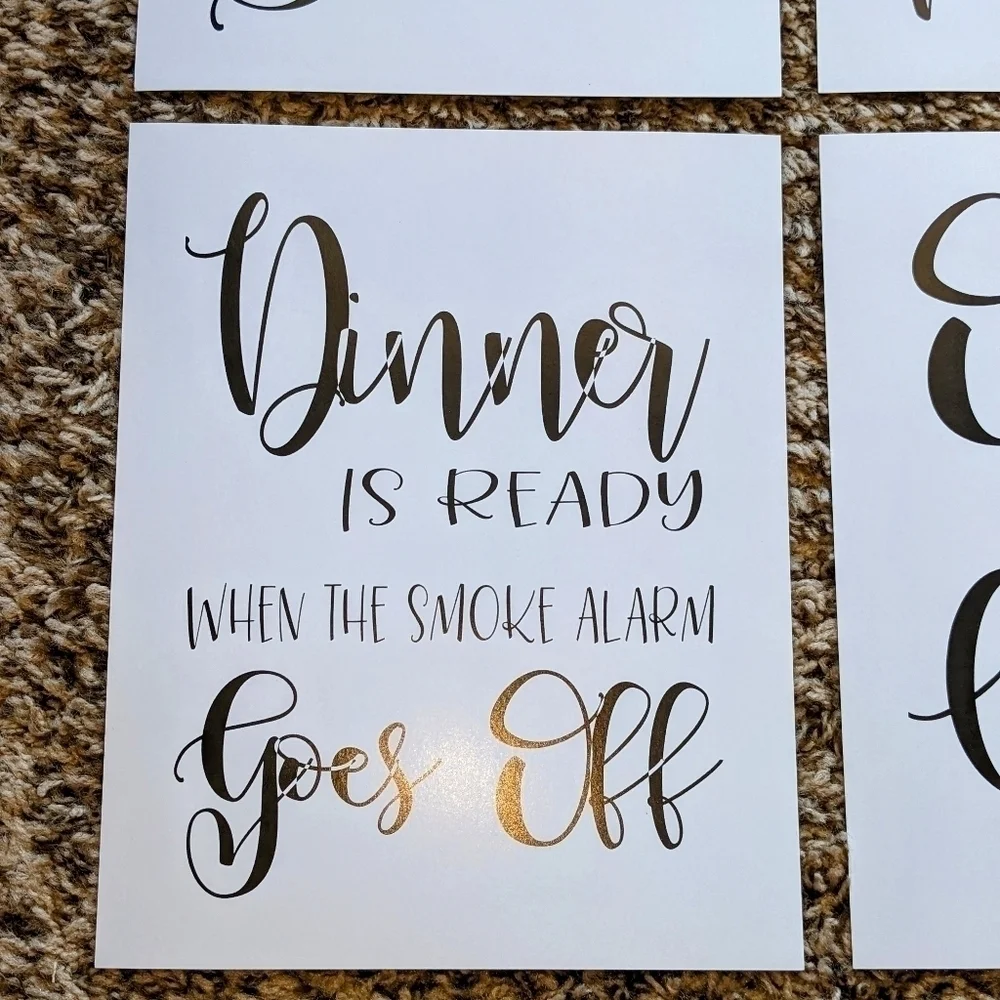 Funny Kitchen Quote Set Prints